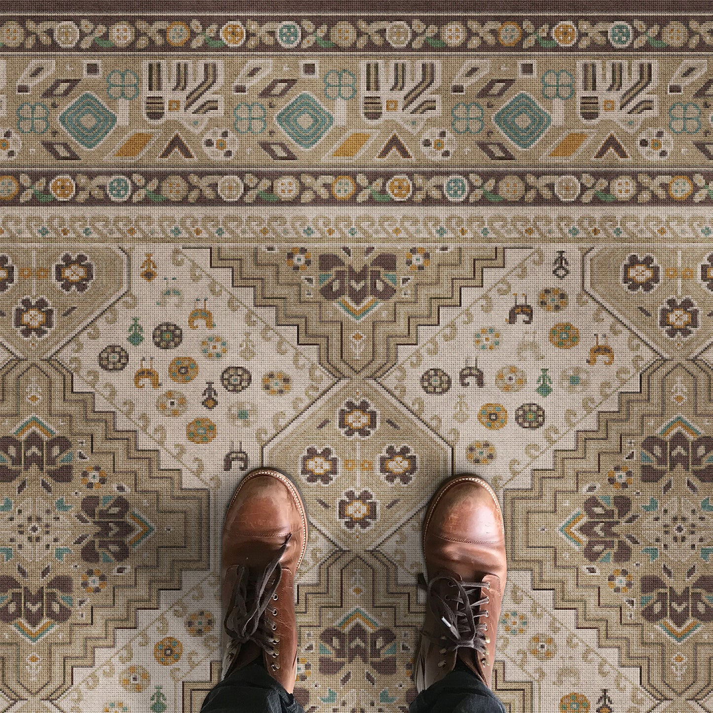 Vintage Vinyl Rug - Grand Estate - The Banquet Hall