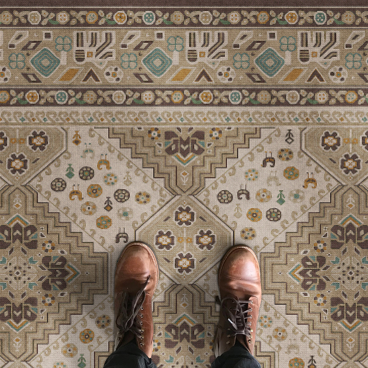 Vintage Vinyl Rug - Grand Estate - The Banquet Hall