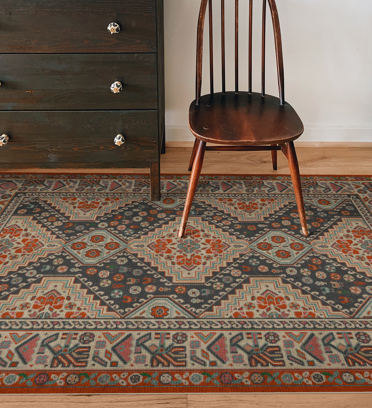 Vintage Vinyl Rug - Grand Estate - The Chateau