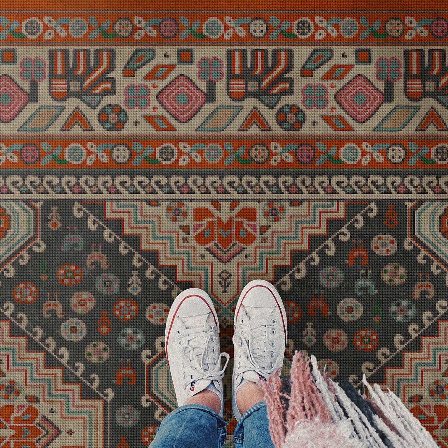Vintage Vinyl Rug - Grand Estate - The Chateau