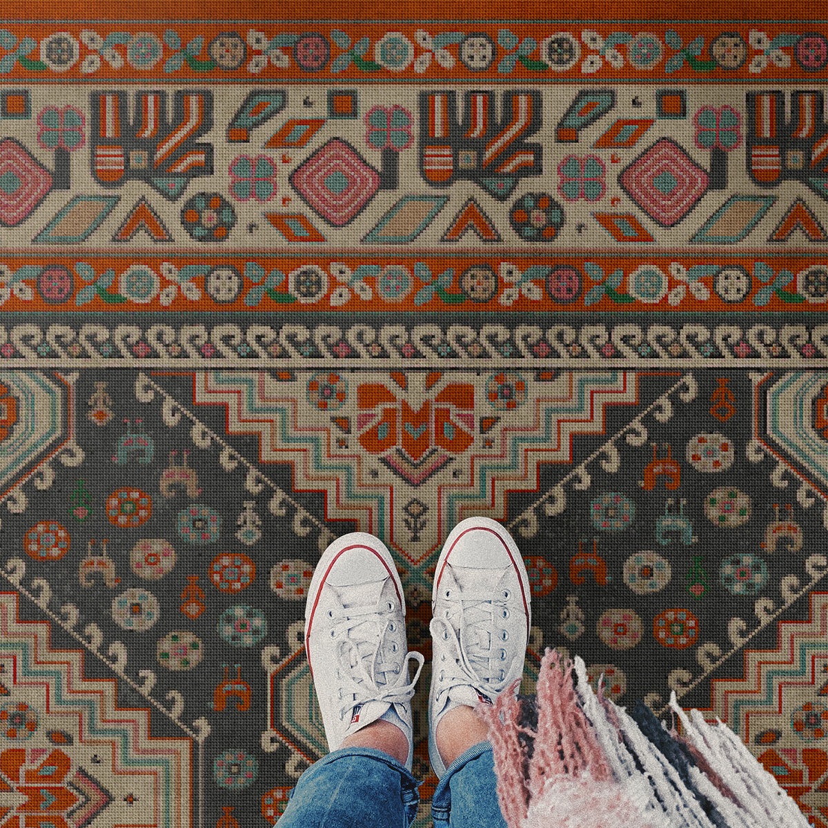 Vintage Vinyl Rug - Grand Estate - The Chateau