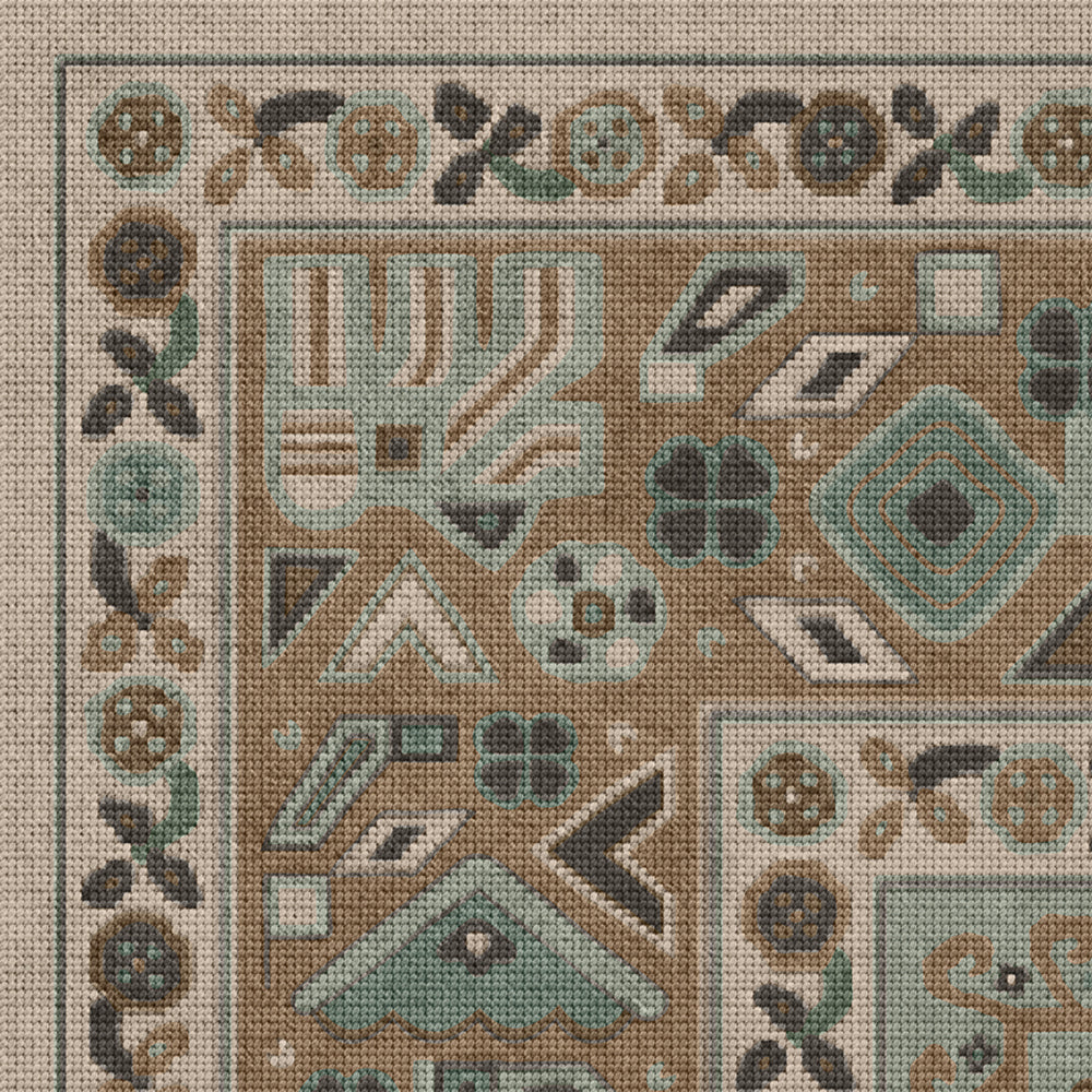 Vintage Vinyl Rug - Grand Estate - The Observatory