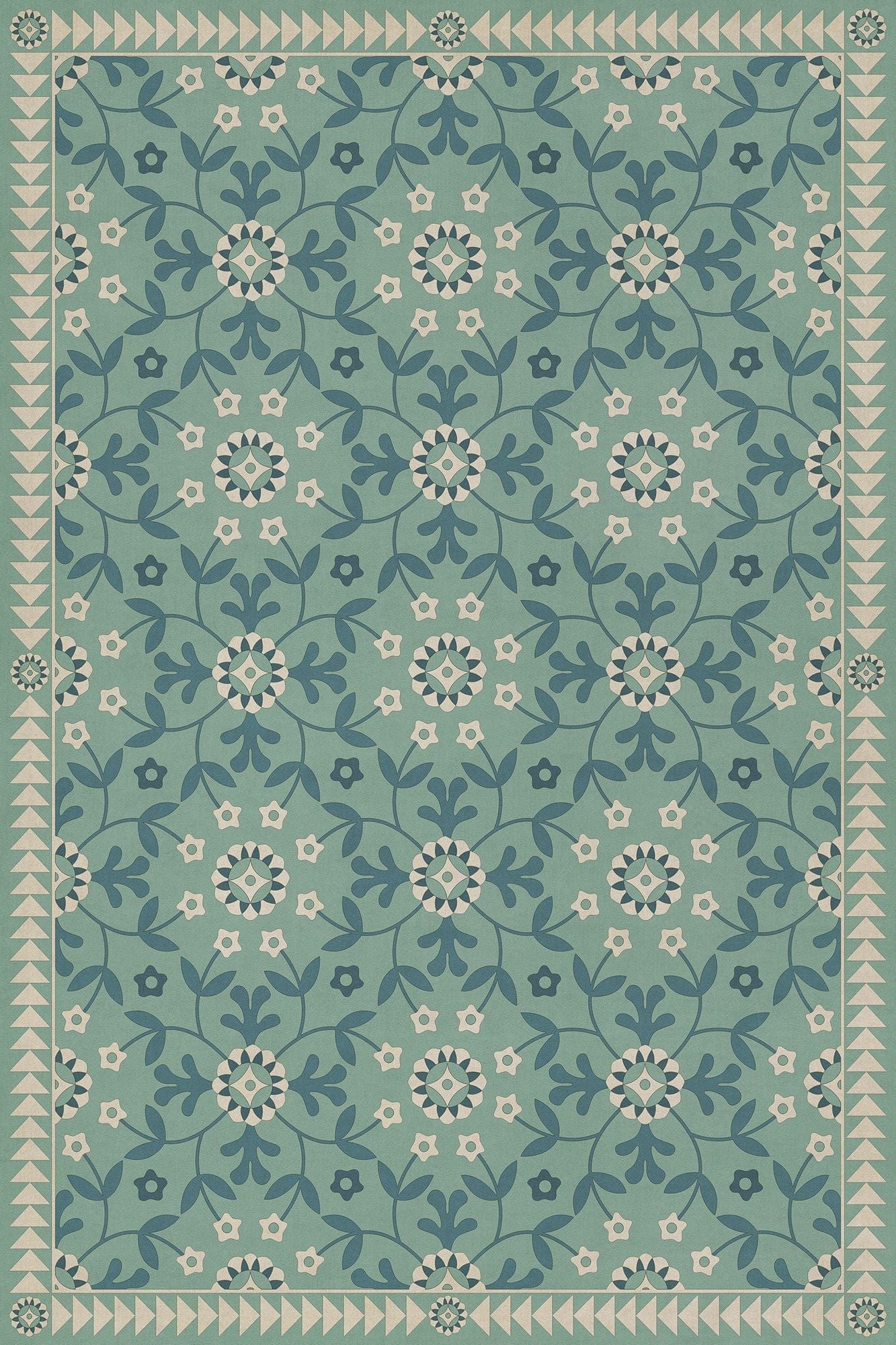 Vinyl Floorcloths | Vintage Vinyl Rugs | Monroe and Leisure