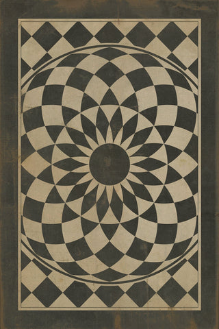 Vintage Vinyl Rug - Pattern 1 - We're all Mad Here