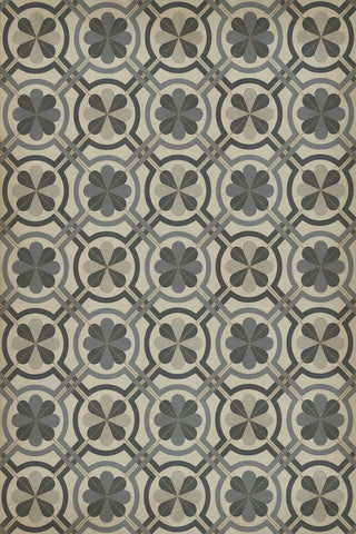 Vintage Vinyl Rug - Pattern 19 - Madame Curie