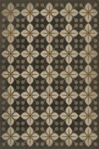 Vintage Vinyl Rug - Pattern 32 - Daffodils