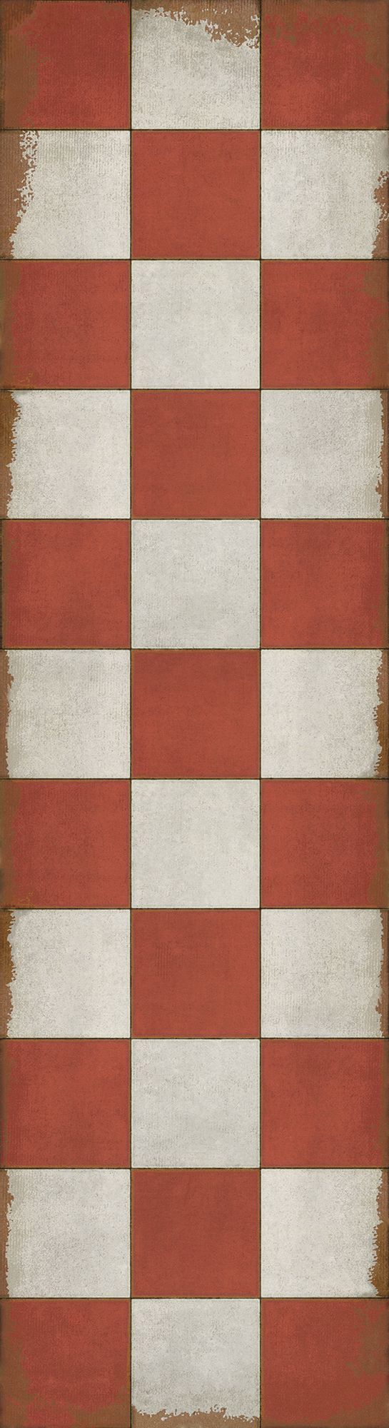 Vintage Vinyl Rug - Pattern 7 - Checked Out