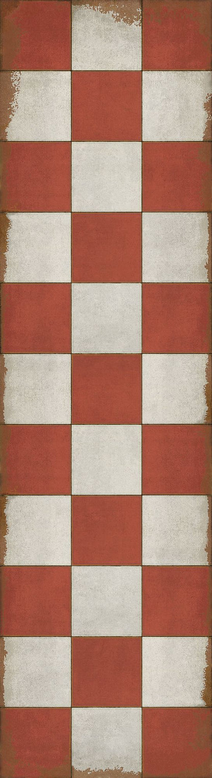 Vintage Vinyl Rug - Pattern 7 - Checked Out