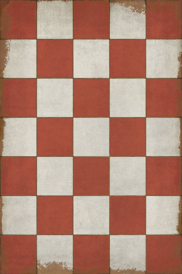 Vintage Vinyl Rug - Pattern 7 - Checked Out