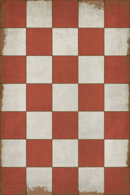 Vintage Vinyl Rug - Pattern 7 - Checked Out