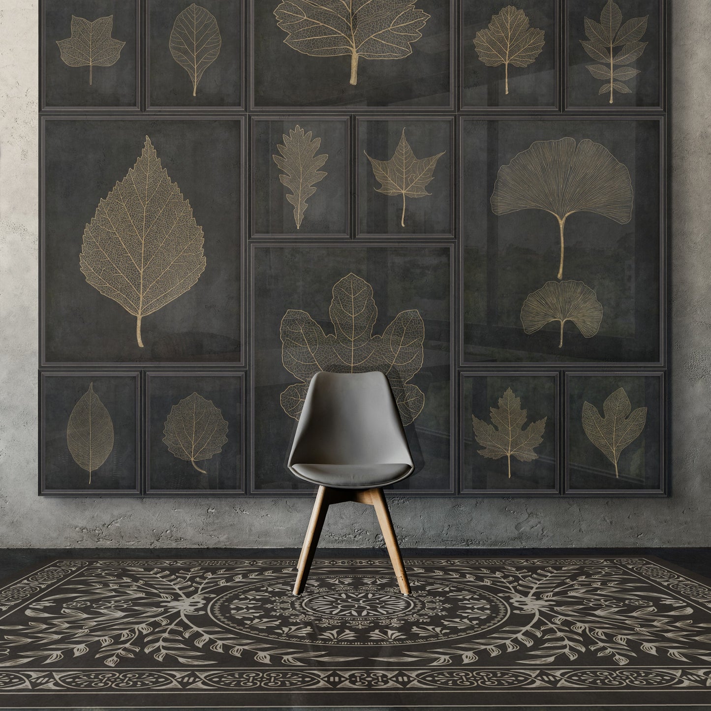 Vintage Vinyl Rug - Pattern 40 - Villa Lante