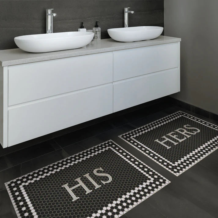 Vintage Vinyl Rug - Create Your Own Mosaic - Customized 46th Street