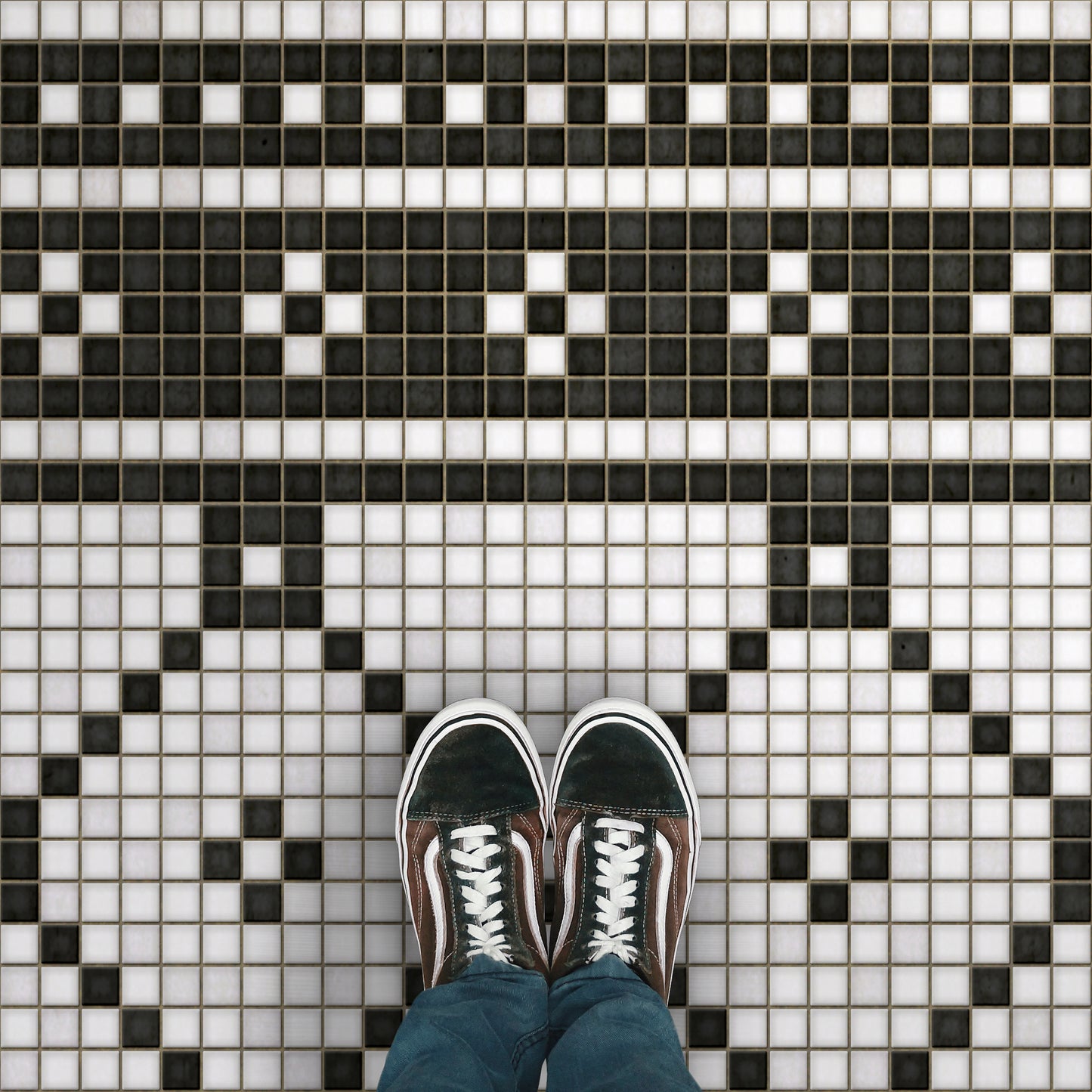 Vintage Vinyl Rug - Mosaic A - Allerton Avenue