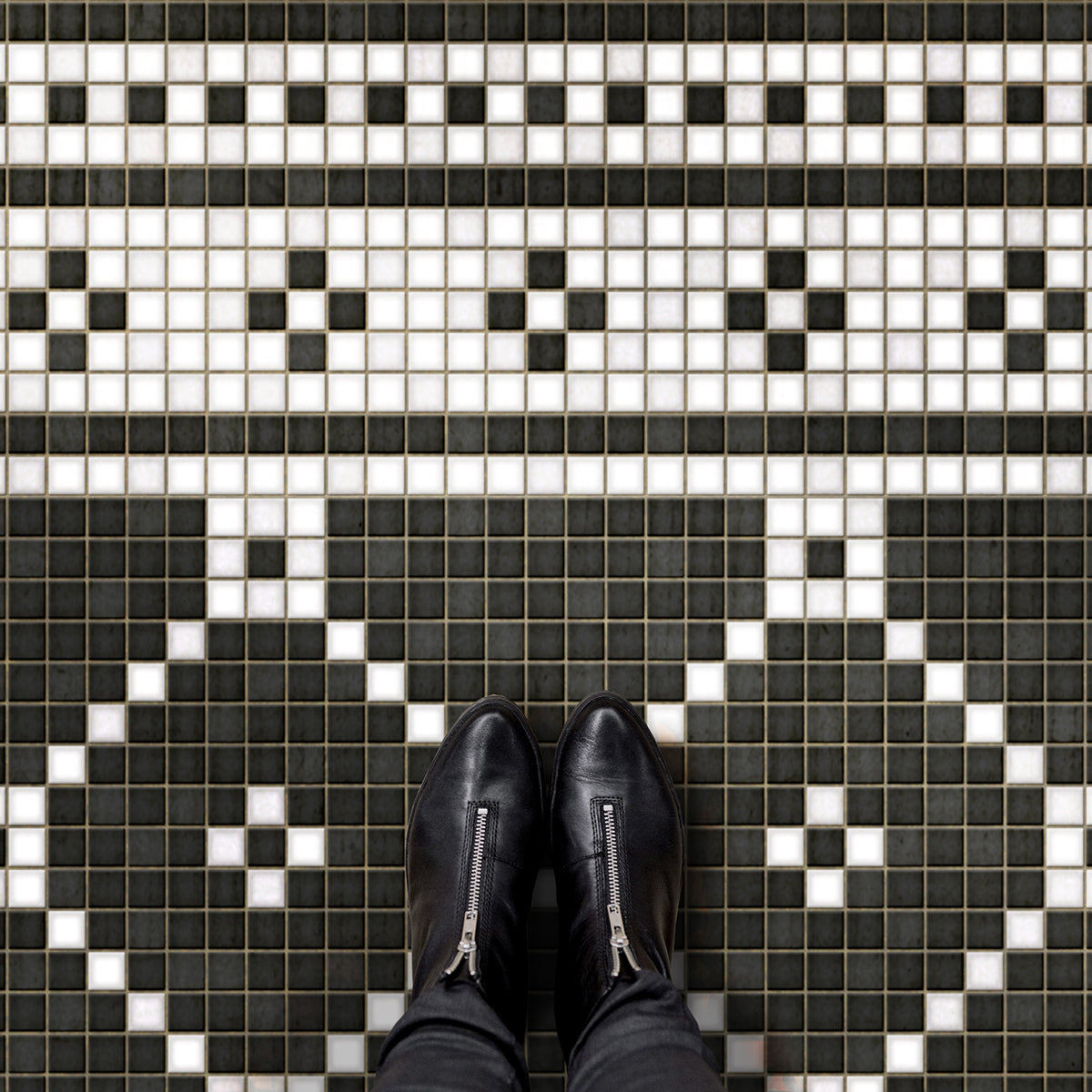 Vintage Vinyl Rug - Mosaic A - Elmhurst Avenue