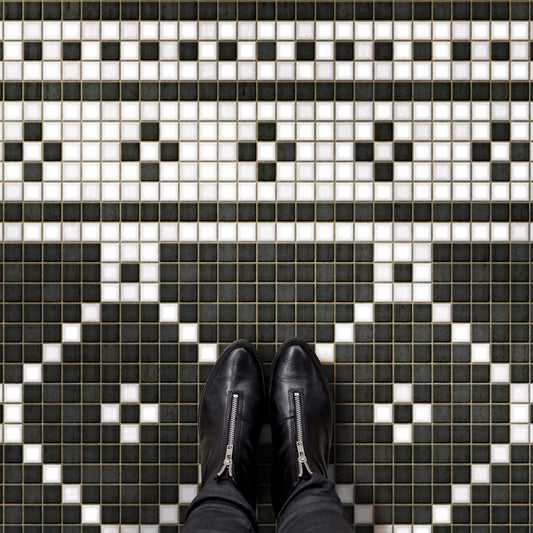 Vintage Vinyl Rug - Mosaic A - Elmhurst Avenue