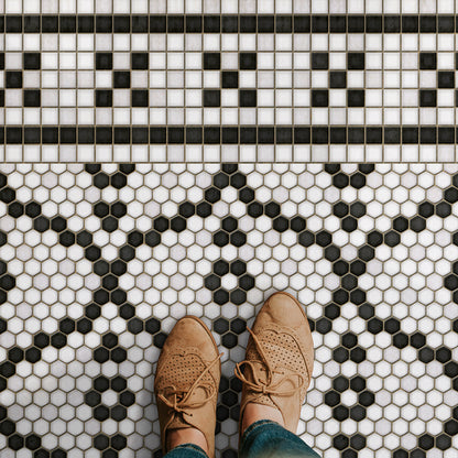 Vintage Vinyl Rug - Mosaic F - Queensboro Plaza