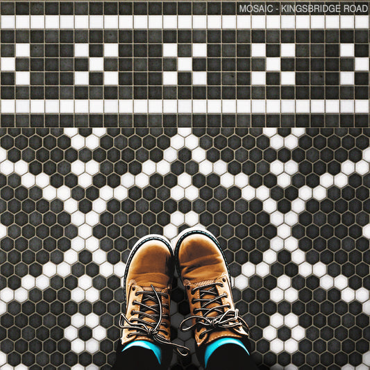 Vintage Vinyl Rug - Mosaic F - Kingsbridge Road