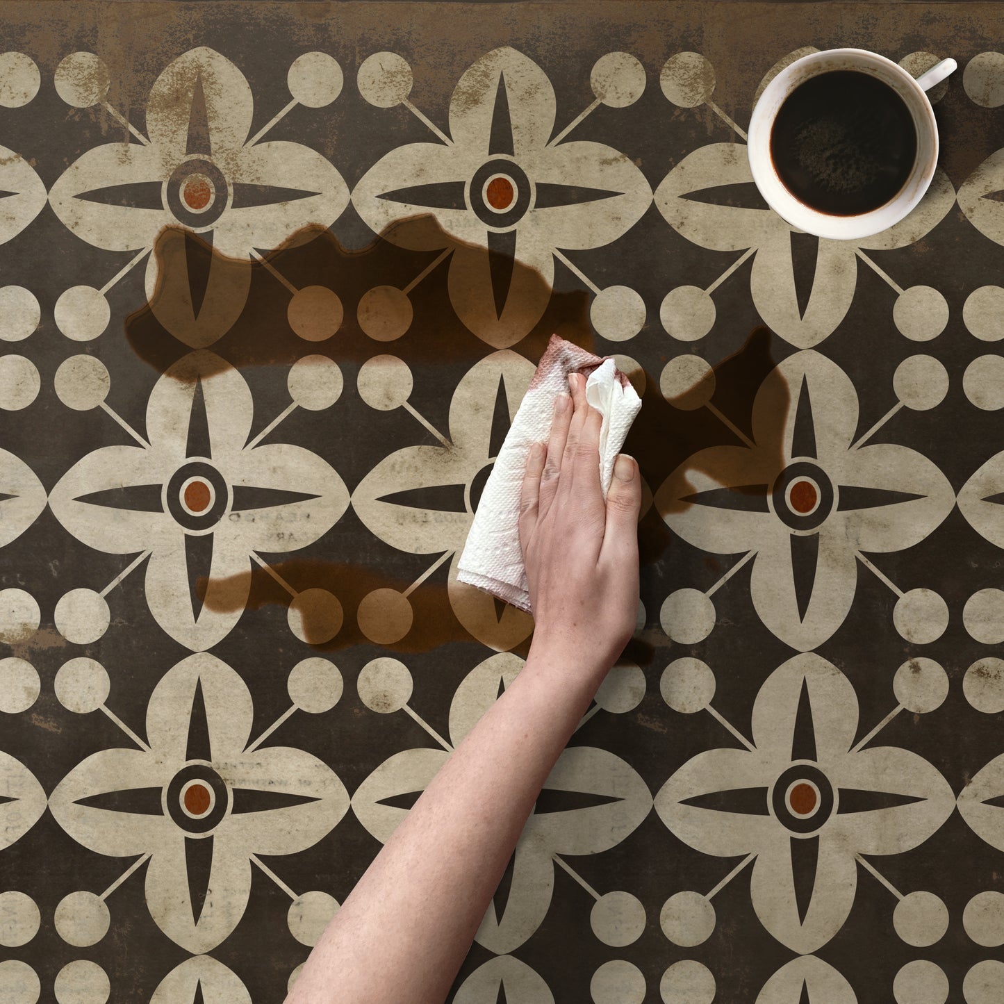 Vintage Vinyl Rug - Pattern 3 - Oz