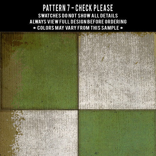 Vintage Vinyl Rug - Pattern 7 - Check Please