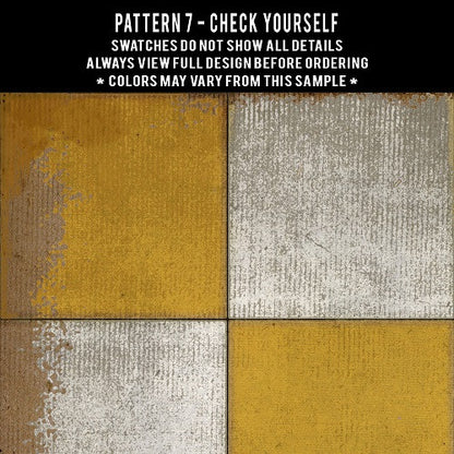 Vintage Vinyl Rug - Pattern 7 - Check Yourself