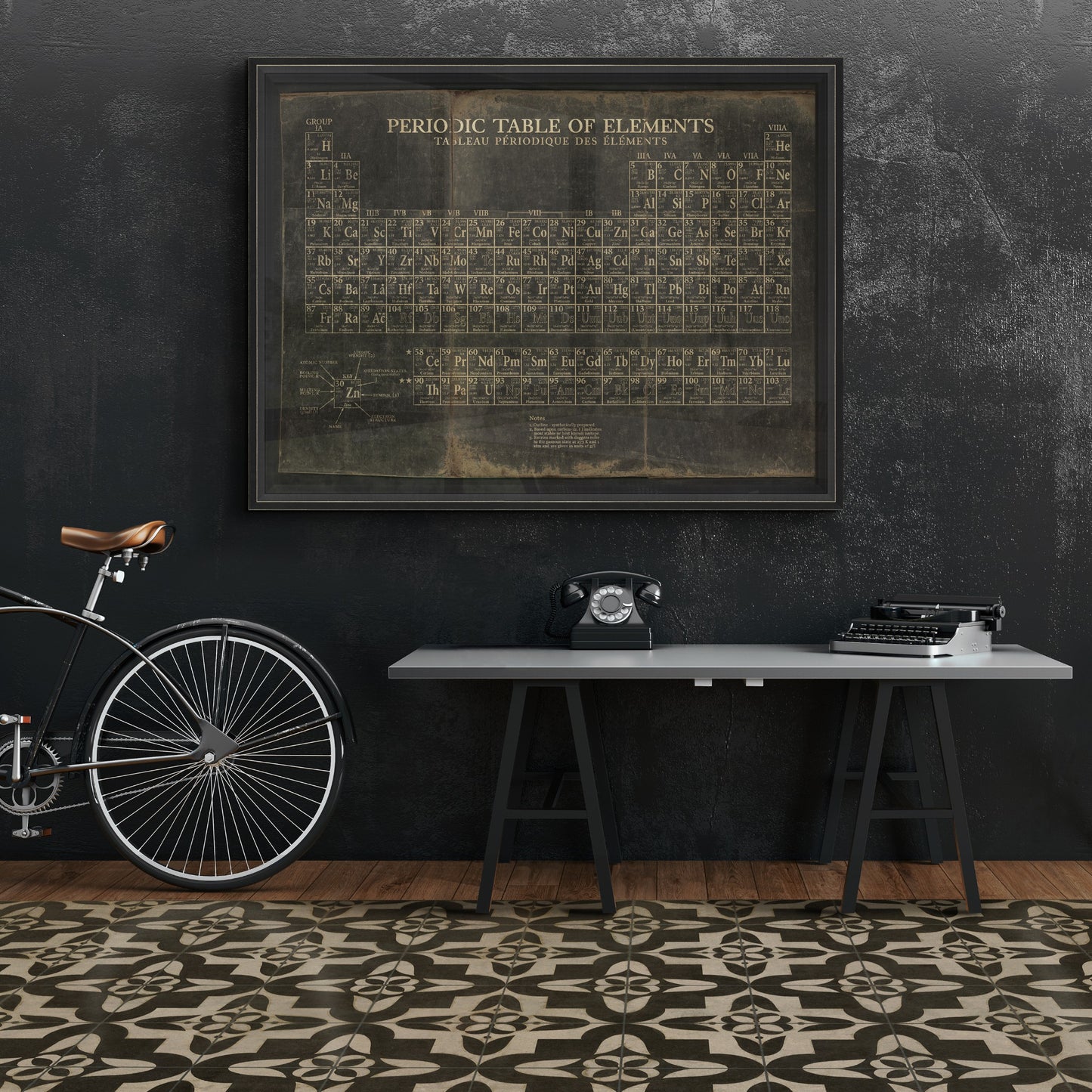 Vintage Vinyl Rug - Pattern 33 - Boggled