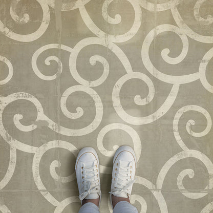 Vintage Vinyl Rug - Pattern 4 - Moby Dick