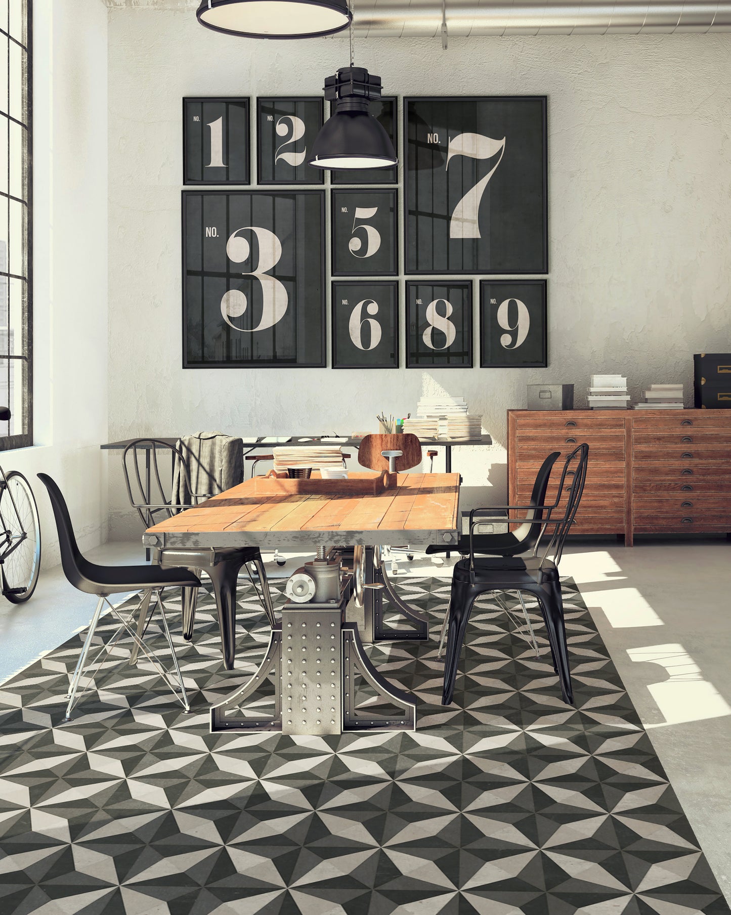 Vintage Vinyl Rug - Pattern 74 - Morpheus
