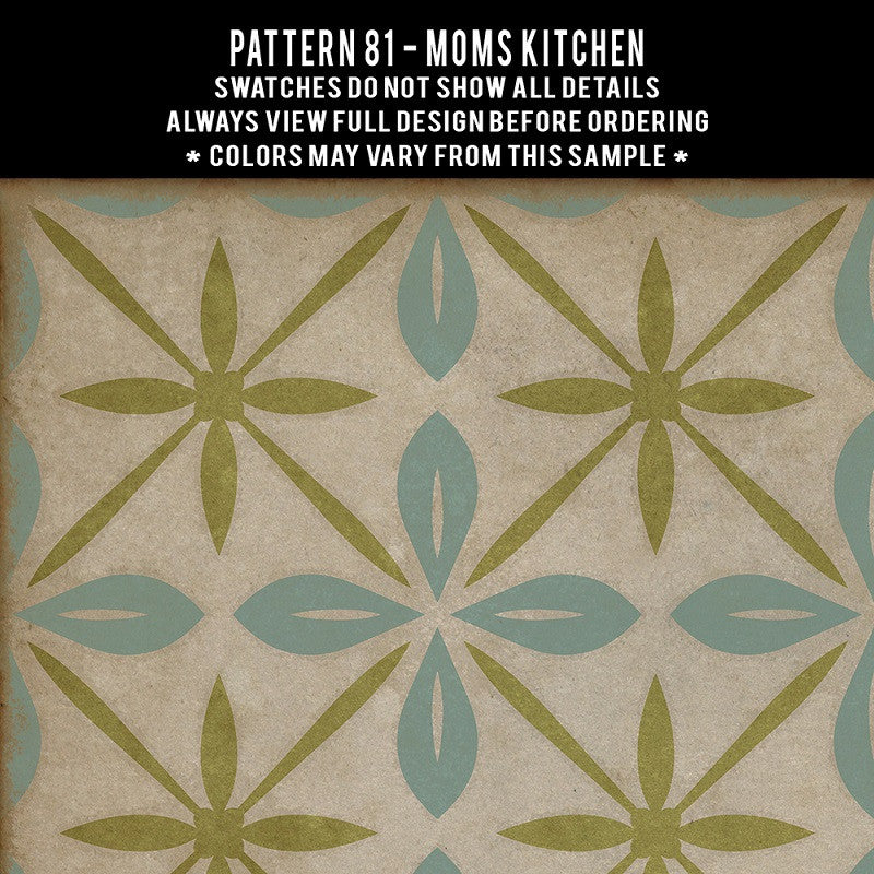 Vintage Vinyl Rug - Pattern 81 - Moms Kitchen