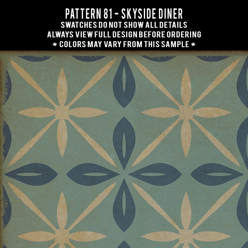Vintage Vinyl Rug - Pattern 81 - Skyside Diner