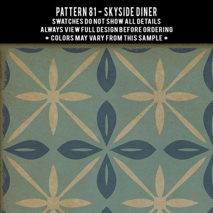 Vintage Vinyl Rug - Pattern 81 - Skyside Diner