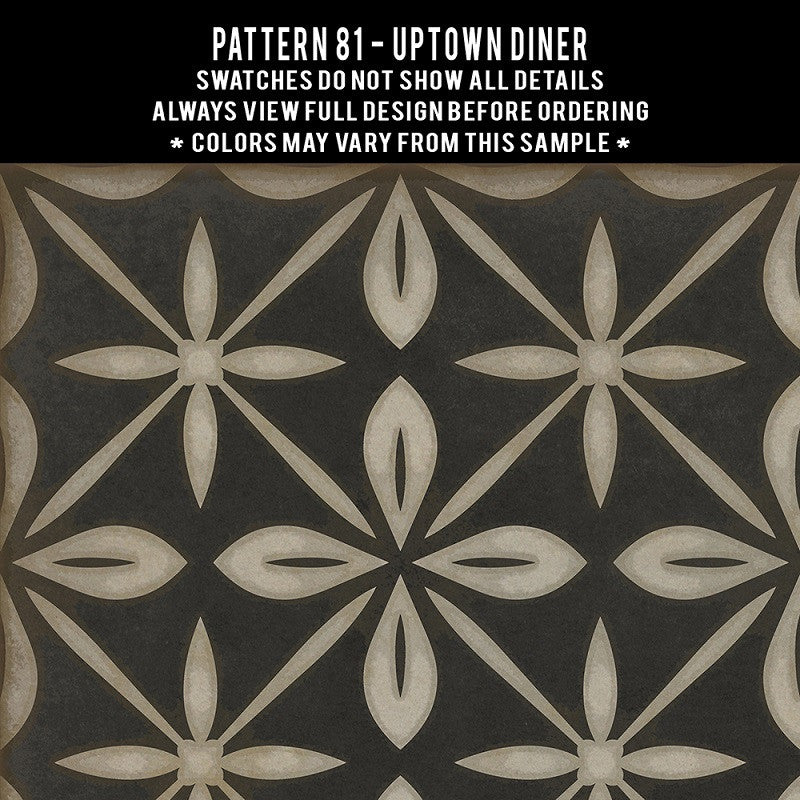 Vintage Vinyl Rug - Pattern 81 - Uptown Diner