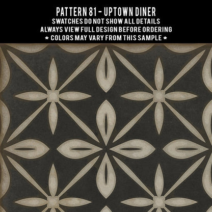 Vintage Vinyl Rug - Pattern 81 - Uptown Diner