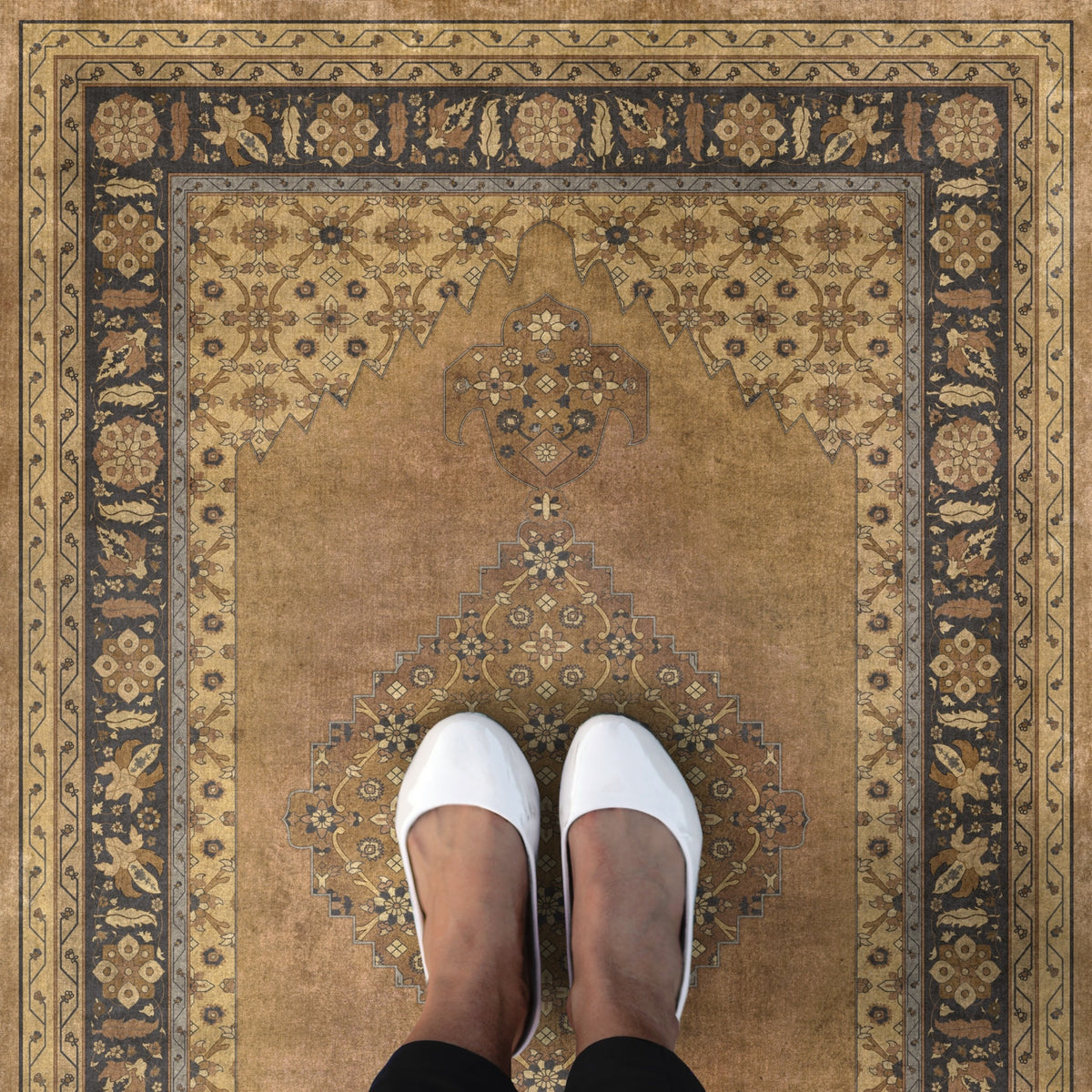 Vintage Vinyl Rug - Agra - Jahan