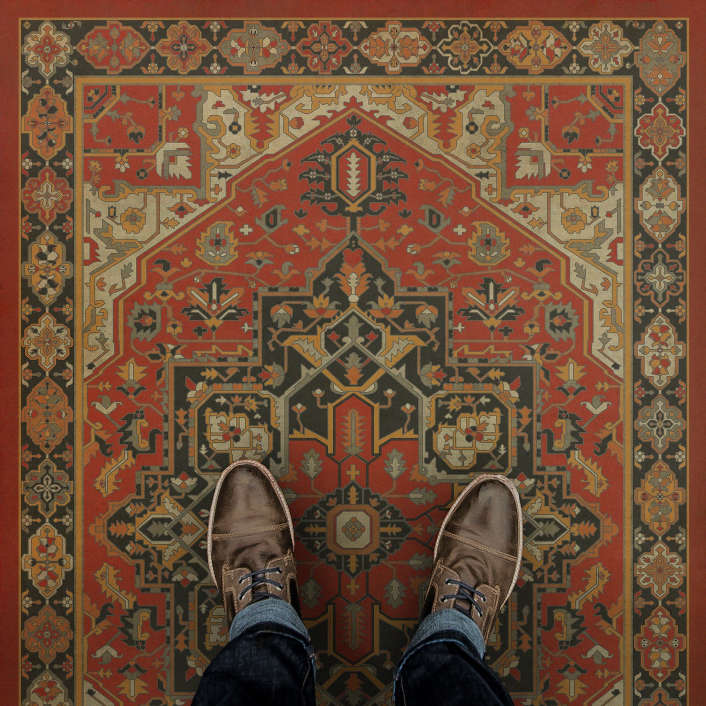 Vintage Vinyl Rug - Camelot - Battle of Camlann