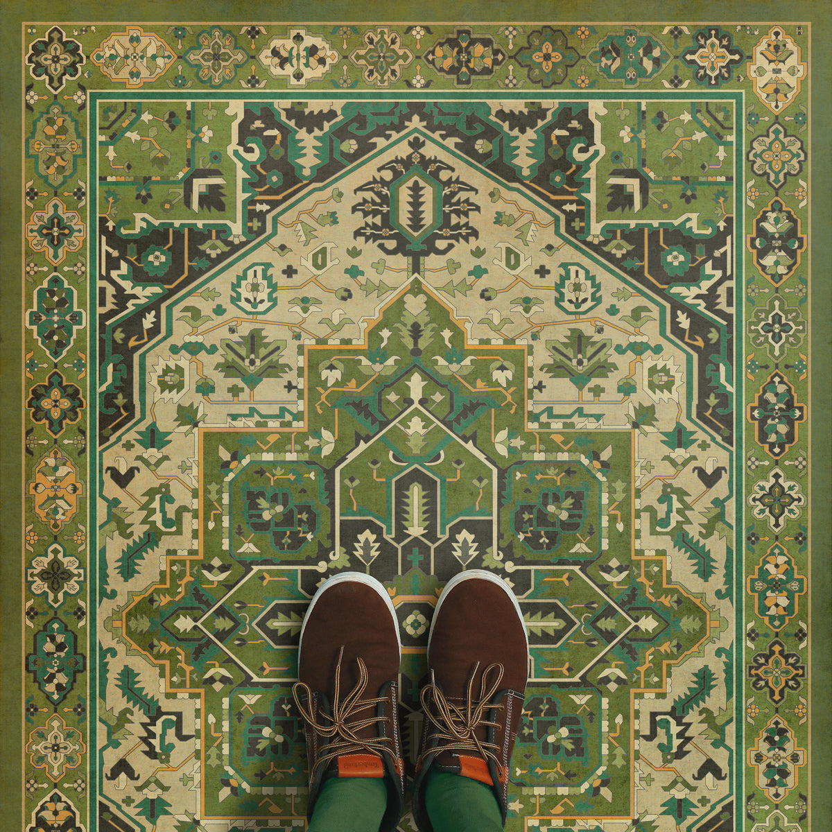 Vintage Vinyl Rug - Camelot - Camelot