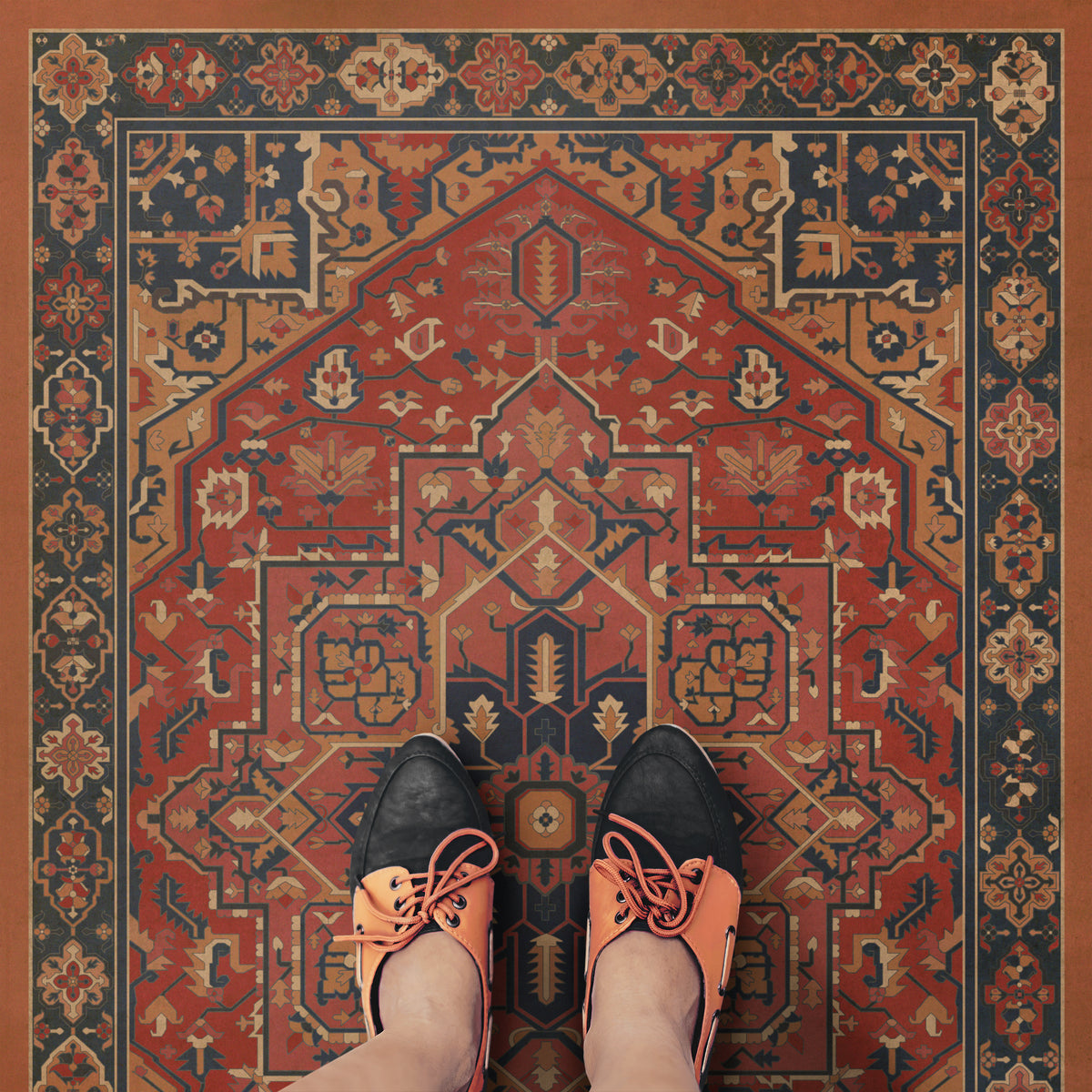 Vintage Vinyl Rug - Camelot - King Arthur