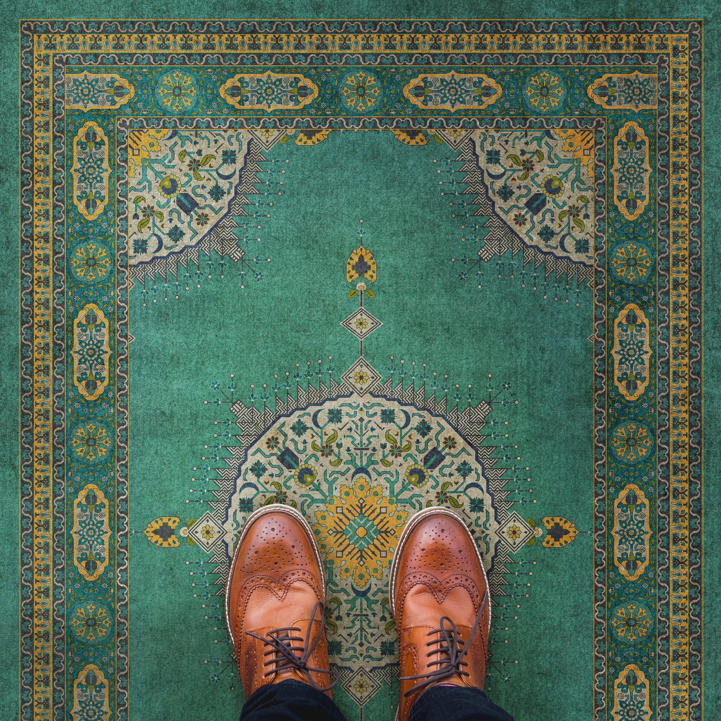Vintage Vinyl Rug - Tabriz - Avesta