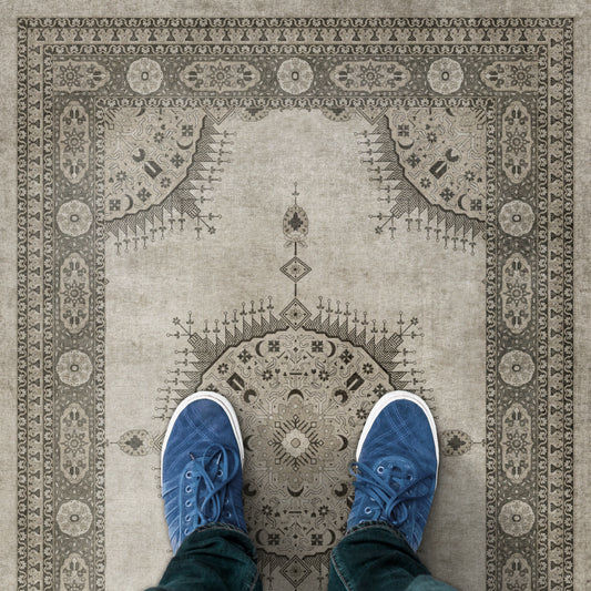 Vintage Vinyl Rug - Tabriz - Mithras