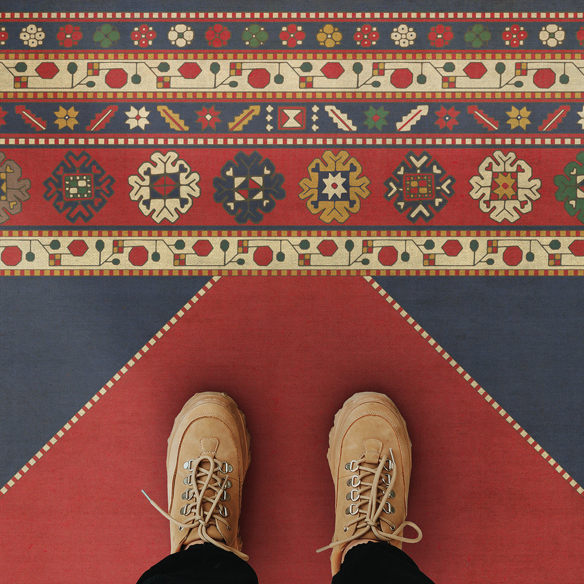 Vintage Vinyl Rug - Lombalo - Ashkar