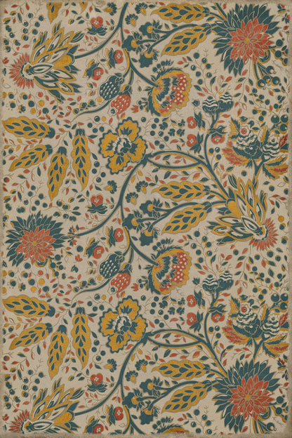 Vintage Vinyl Rug - Garden Gate - The Owl And The Sparrow
