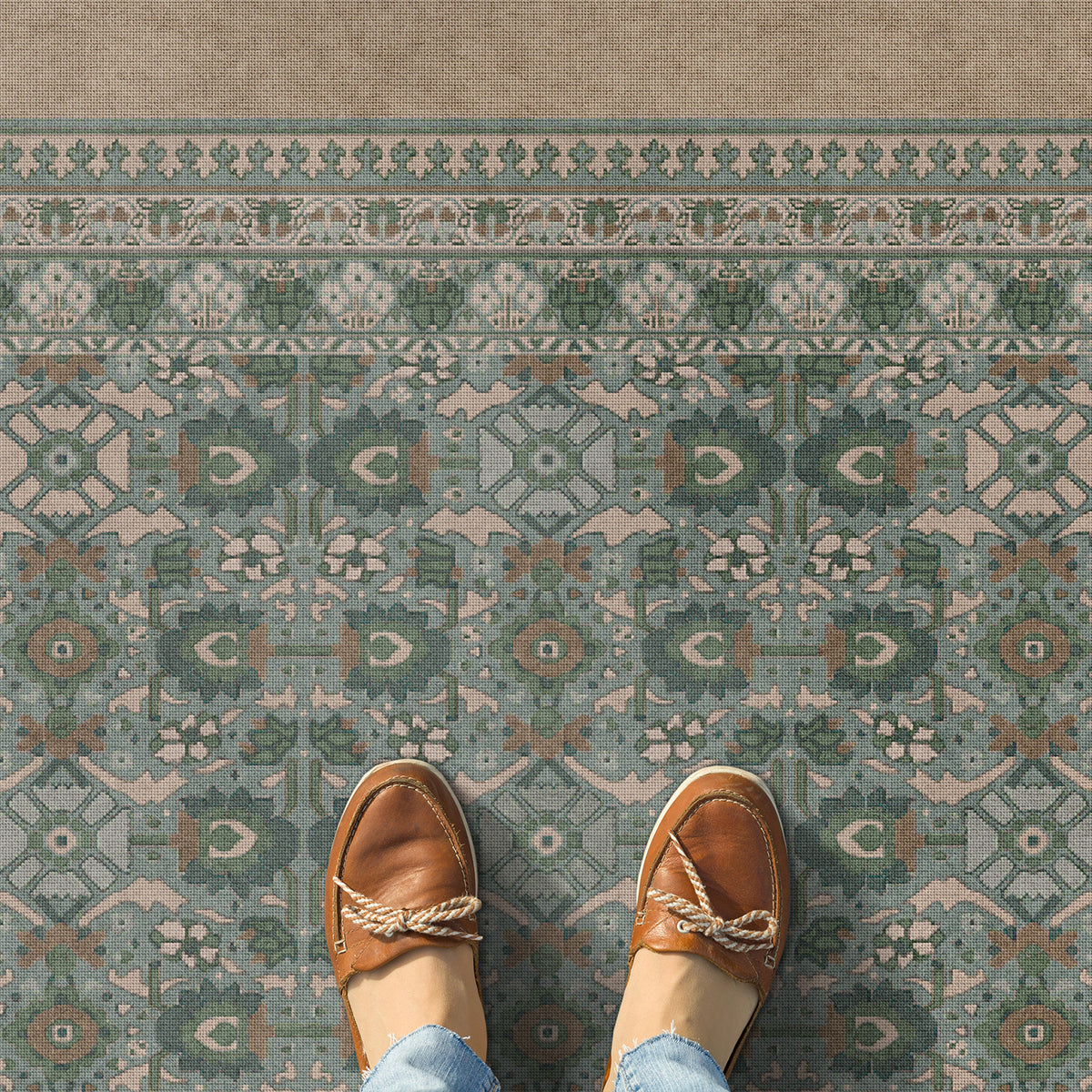 Vintage Vinyl Rug - Promenade - Blooming Season