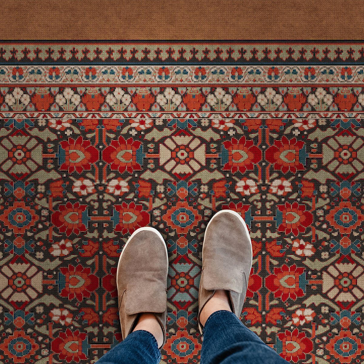 Vintage Vinyl Rug - Promenade - Heirloom Nectar
