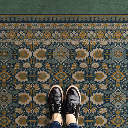 Vintage Vinyl Rug - Promenade - Striking Flora