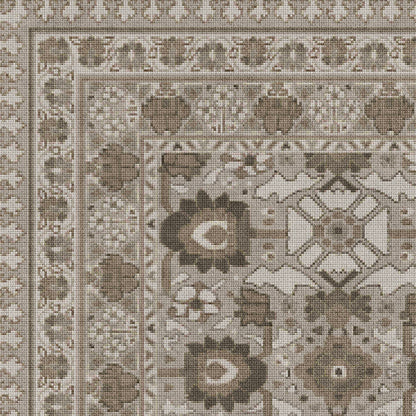 Vintage Vinyl Rug - Promenade - Winter Garden