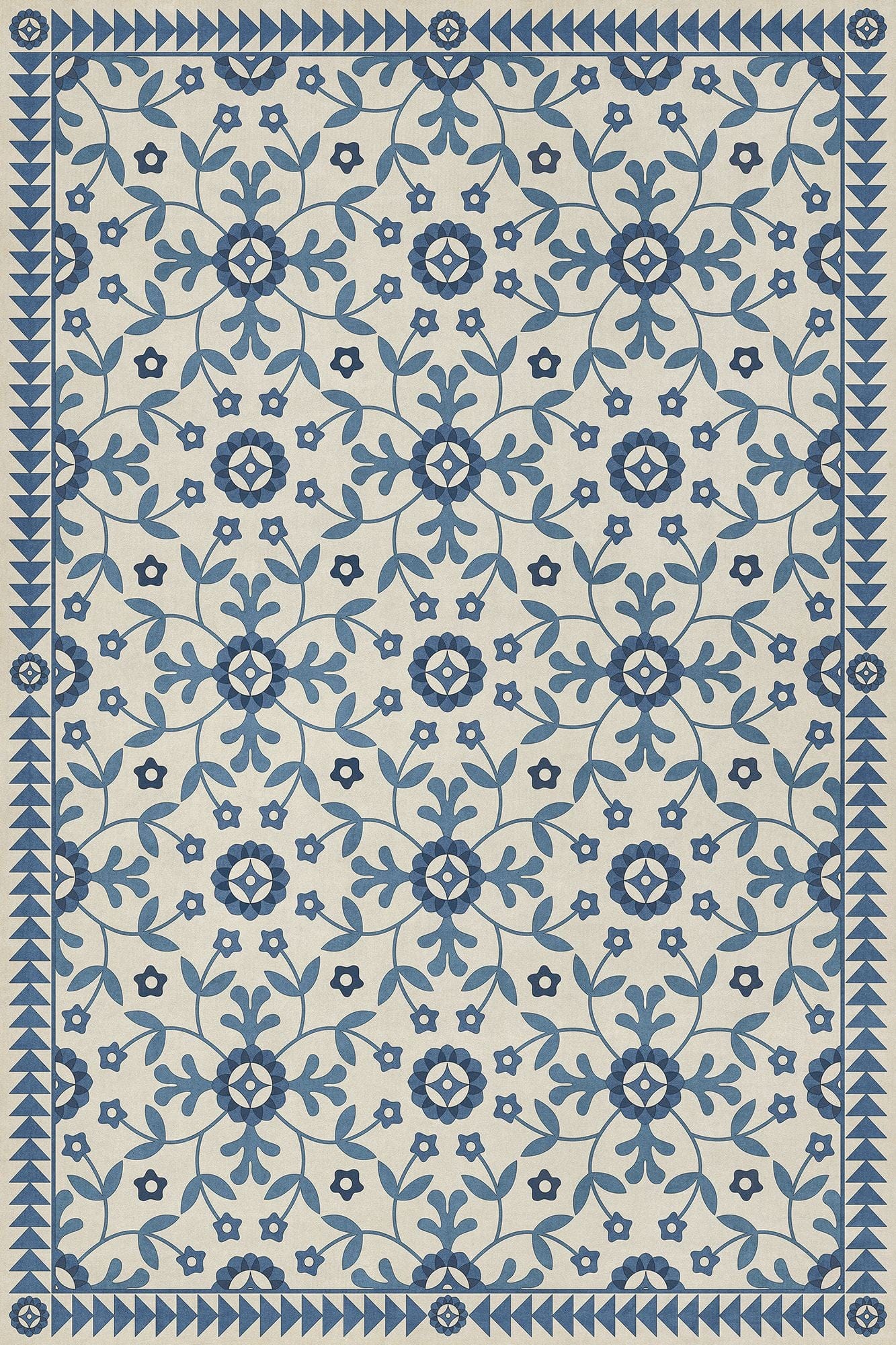 Vintage Vinyl Rug - Whig Rose - The Day Has Eyes