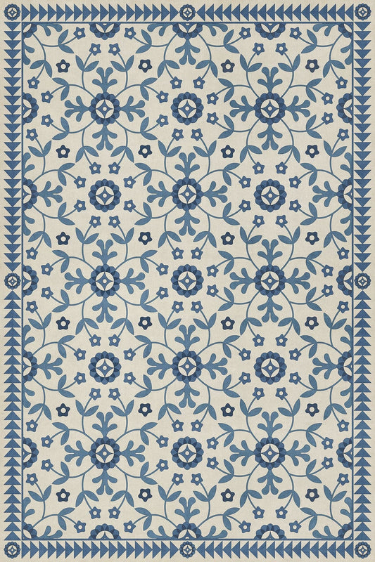 Vintage Vinyl Rug - Whig Rose - The Day Has Eyes