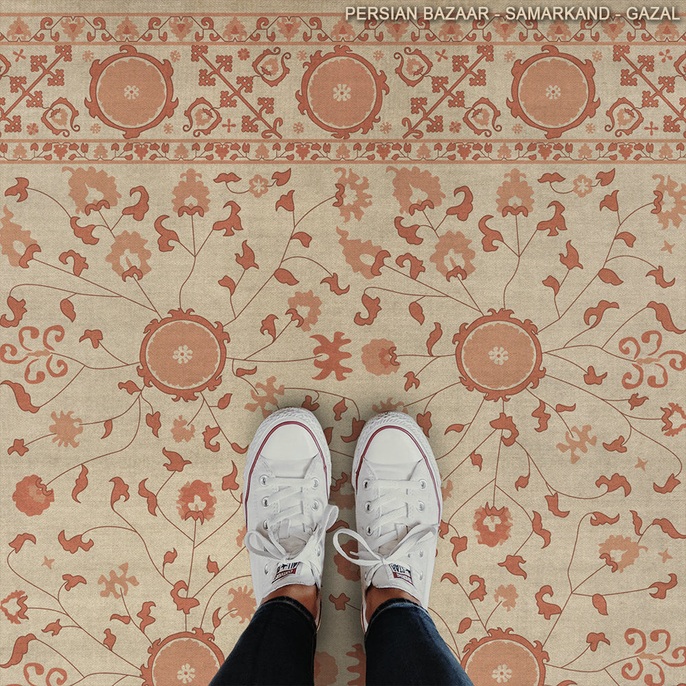 Vintage Vinyl Rug - Samarkand - Gazal