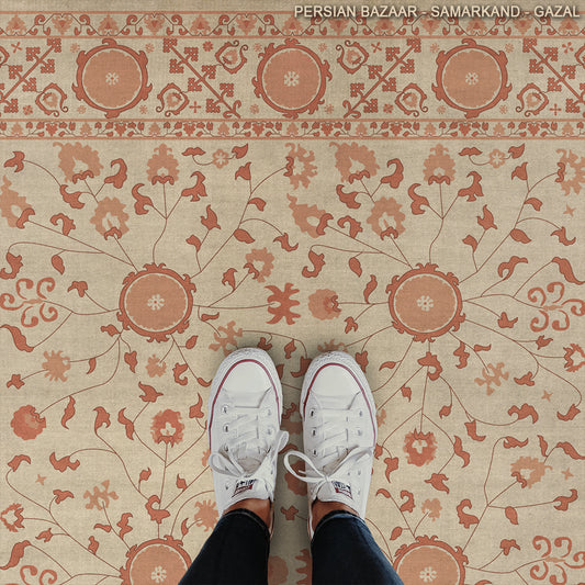 Vintage Vinyl Rug - Samarkand - Gazal