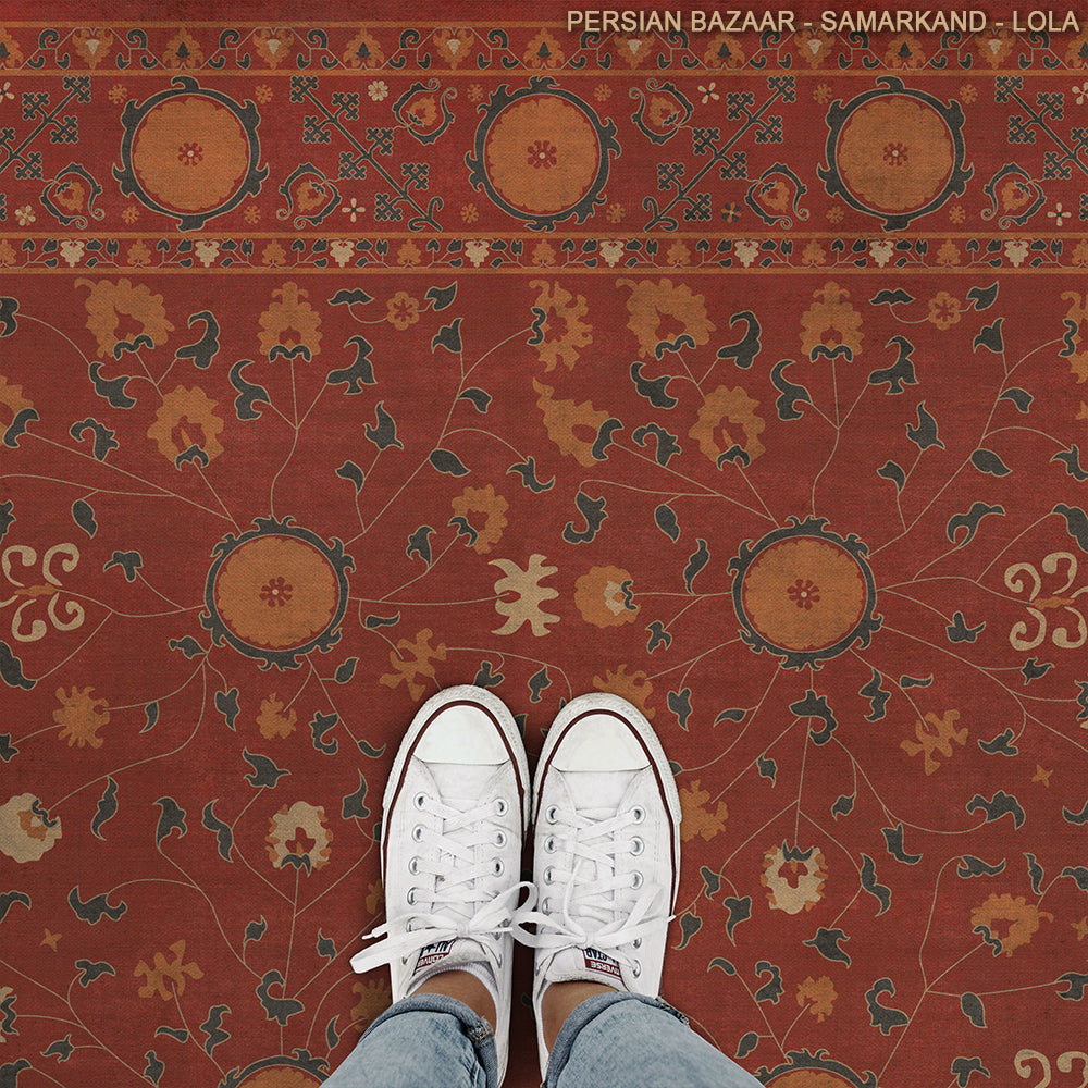 Vintage Vinyl Rug - Samarkand - Lola