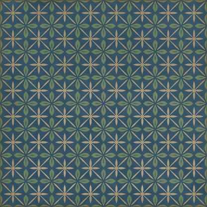 Vintage Vinyl Rug - Pattern 81 - Blue Moon Drive In